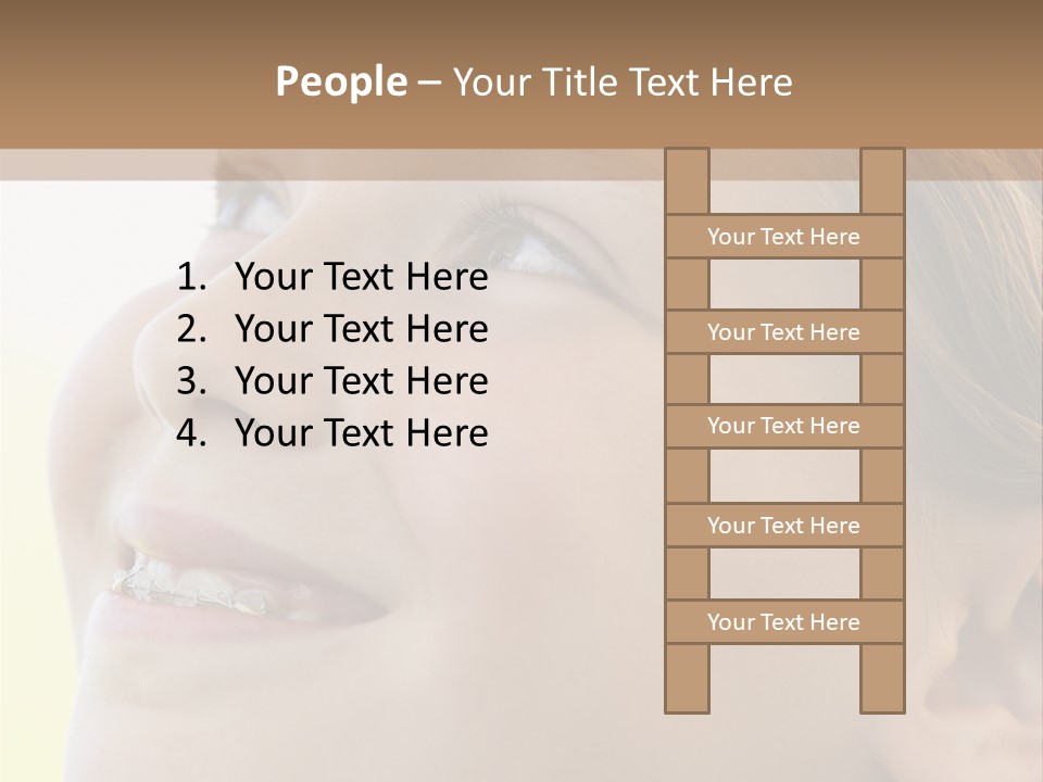 Portrait Of Girl Smiling PowerPoint Template