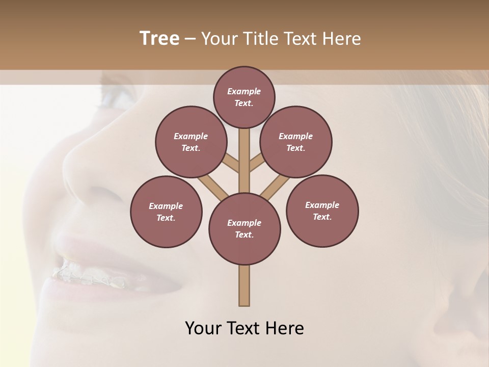 Portrait Of Girl Smiling PowerPoint Template