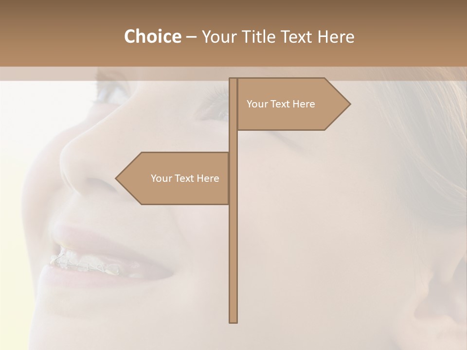 Portrait Of Girl Smiling PowerPoint Template