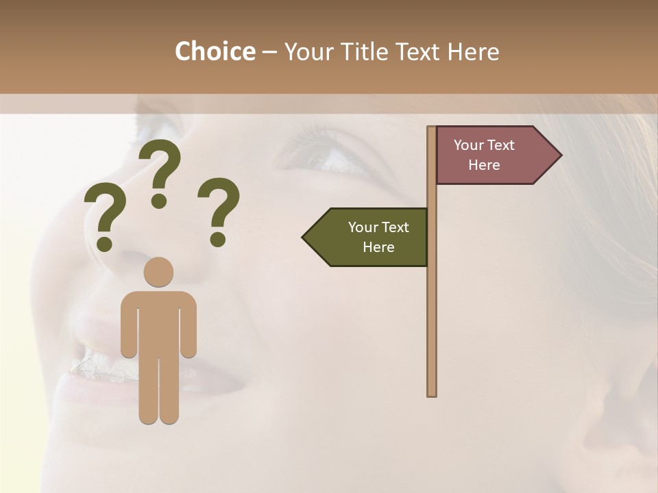 Portrait Of Girl Smiling PowerPoint Template