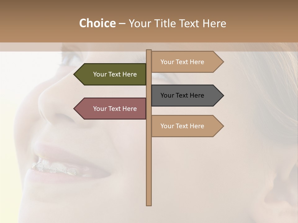 Portrait Of Girl Smiling PowerPoint Template