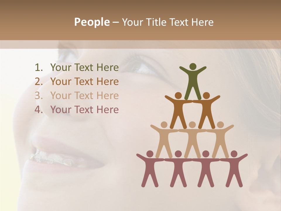 Portrait Of Girl Smiling PowerPoint Template