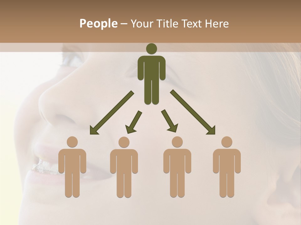 Portrait Of Girl Smiling PowerPoint Template