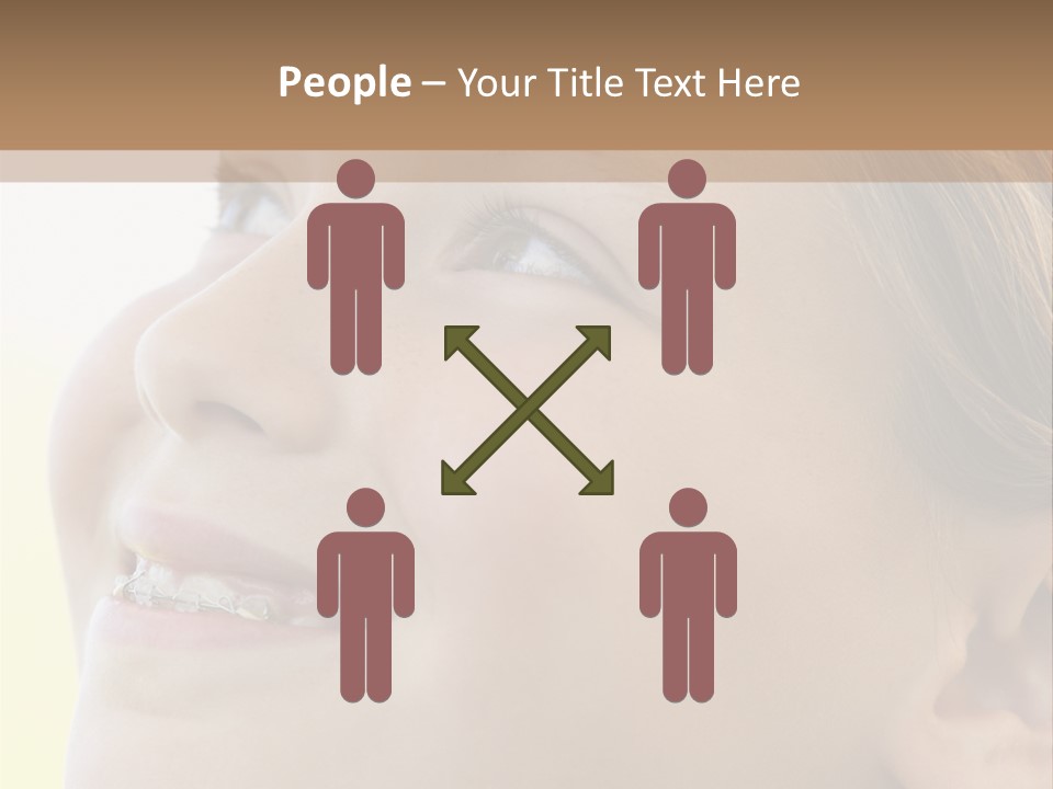 Portrait Of Girl Smiling PowerPoint Template