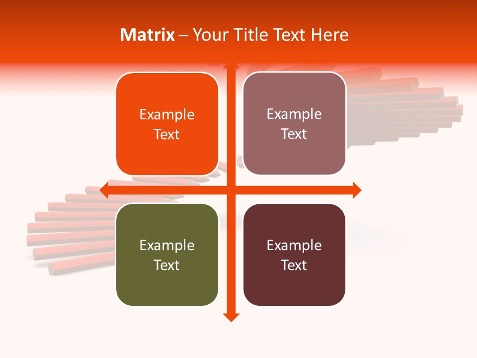 Staircase Color Pencils. 3D PowerPoint Template
