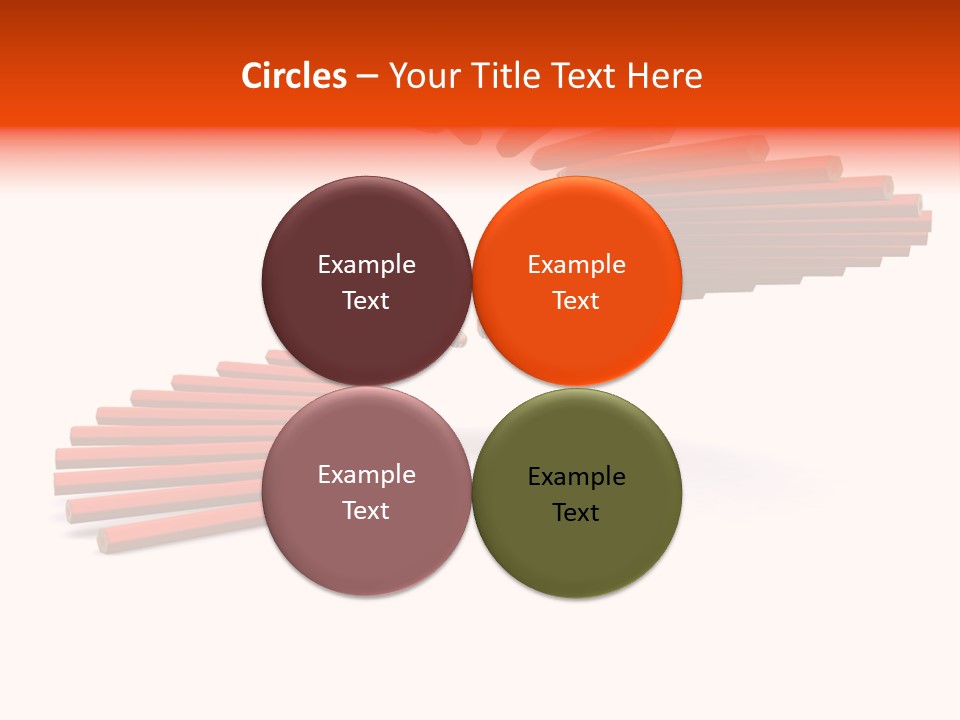 Staircase Color Pencils. 3D PowerPoint Template