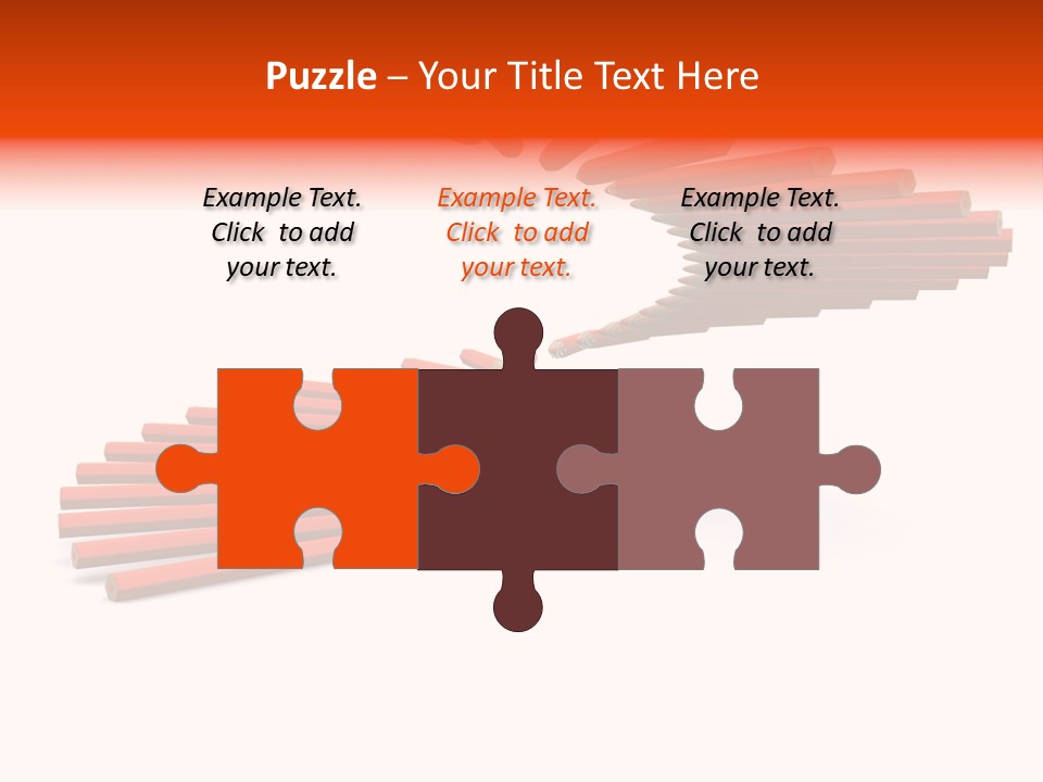 Staircase Color Pencils. 3D PowerPoint Template