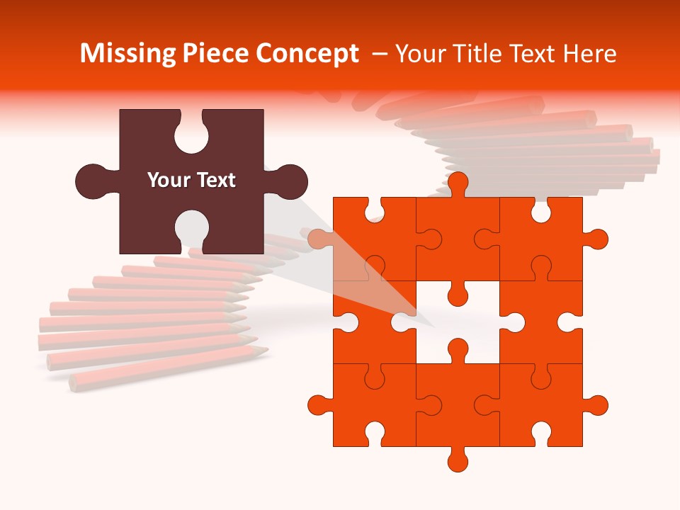 Staircase Color Pencils. 3D PowerPoint Template