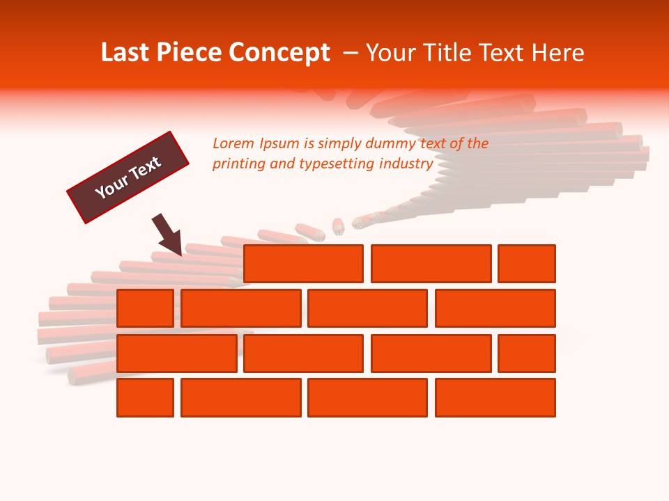 Staircase Color Pencils. 3D PowerPoint Template