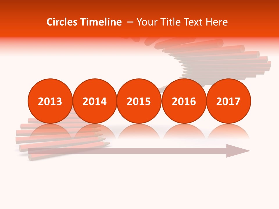 Staircase Color Pencils. 3D PowerPoint Template