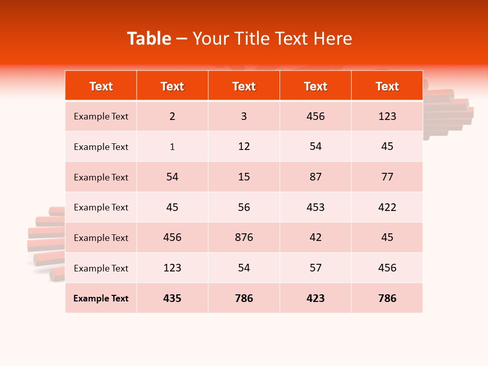 Staircase Color Pencils. 3D PowerPoint Template