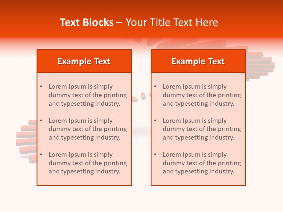 Staircase Color Pencils. 3D PowerPoint Template