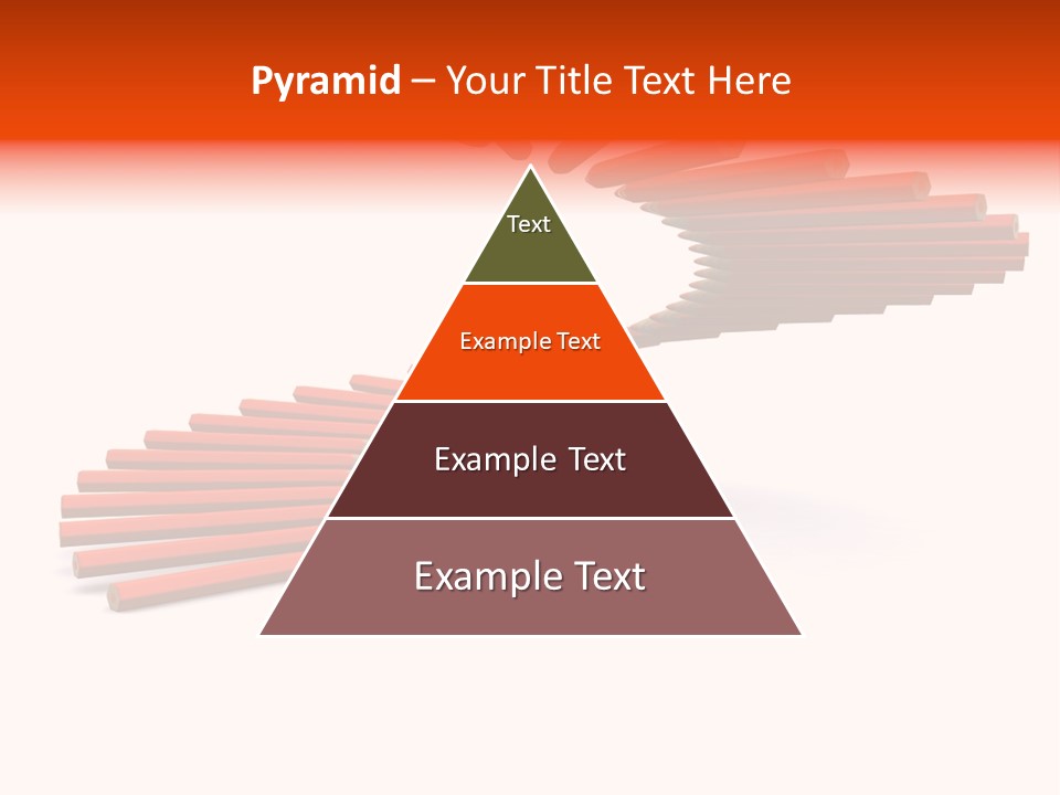 Staircase Color Pencils. 3D PowerPoint Template
