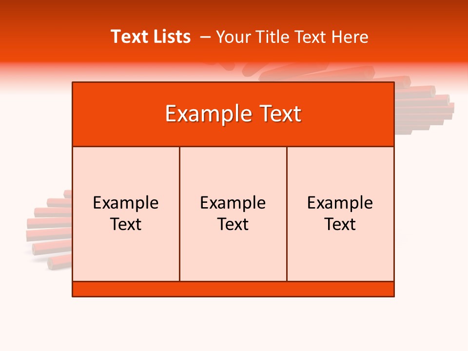 Staircase Color Pencils. 3D PowerPoint Template