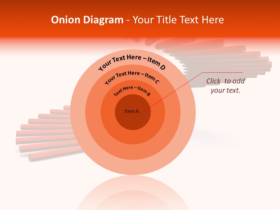 Staircase Color Pencils. 3D PowerPoint Template