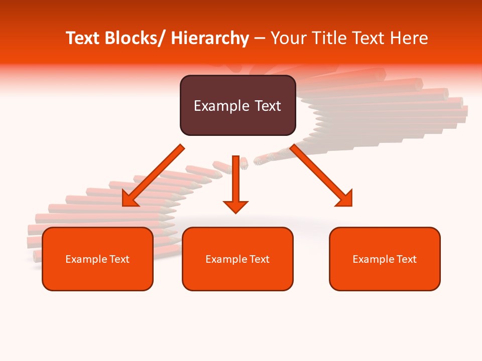 Staircase Color Pencils. 3D PowerPoint Template