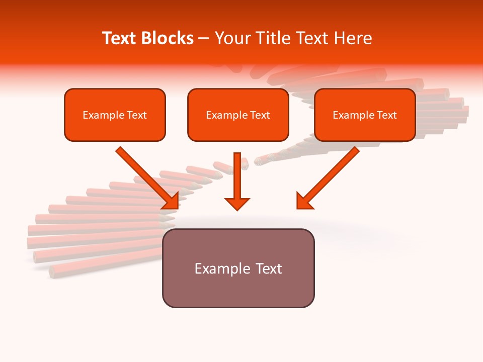Staircase Color Pencils. 3D PowerPoint Template
