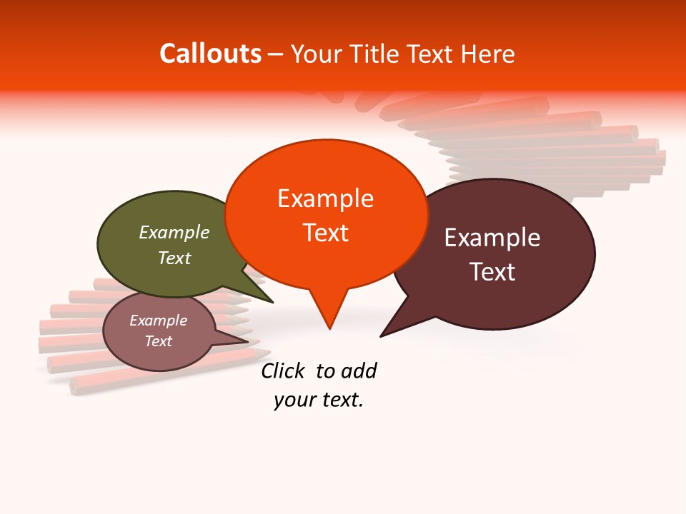 Staircase Color Pencils. 3D PowerPoint Template