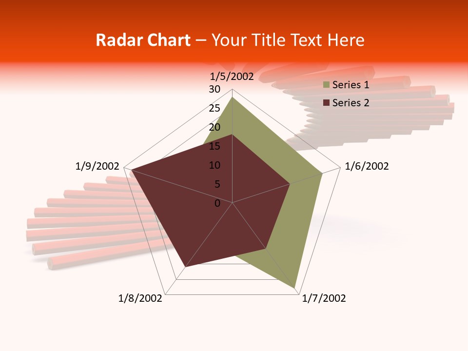 Staircase Color Pencils. 3D PowerPoint Template