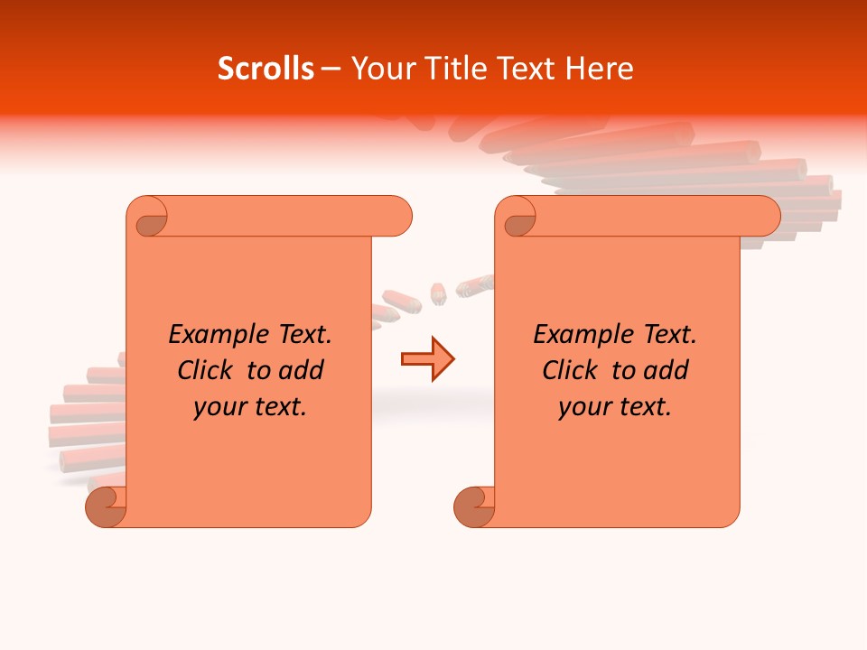 Staircase Color Pencils. 3D PowerPoint Template
