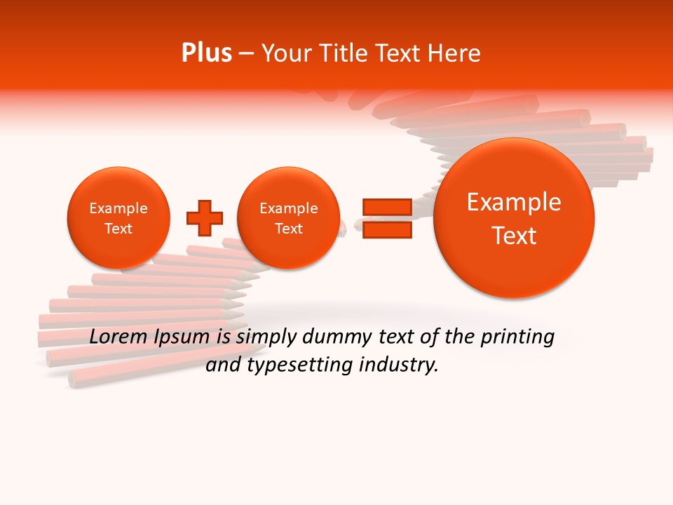 Staircase Color Pencils. 3D PowerPoint Template