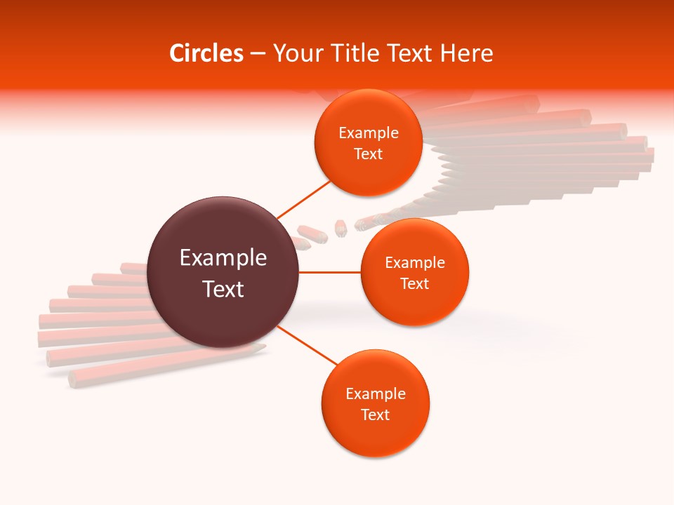 Staircase Color Pencils. 3D PowerPoint Template