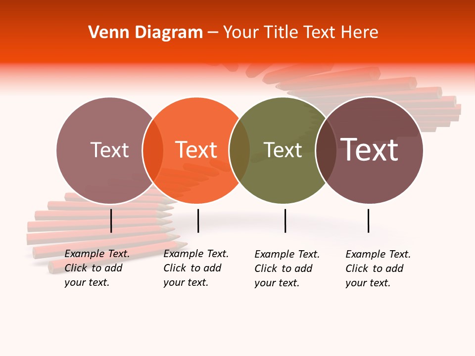 Staircase Color Pencils. 3D PowerPoint Template
