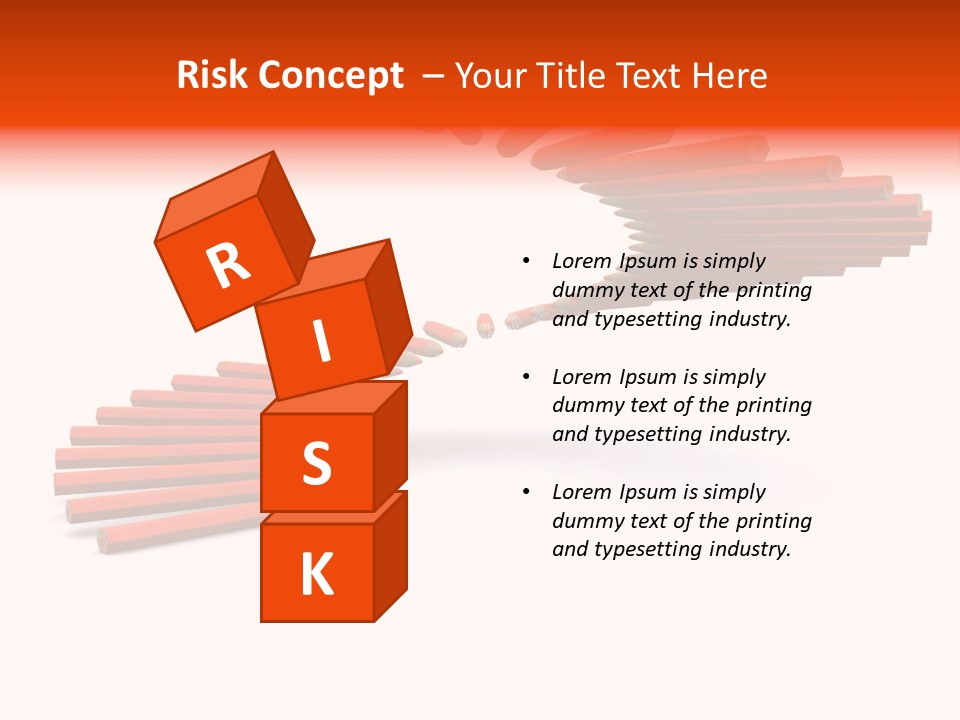 Staircase Color Pencils. 3D PowerPoint Template