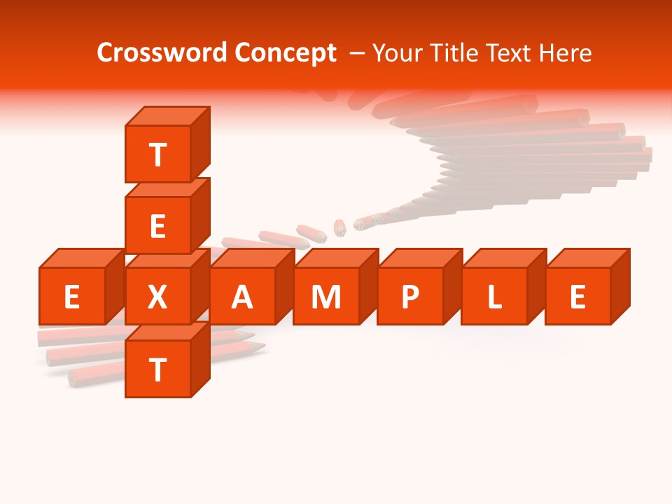 Staircase Color Pencils. 3D PowerPoint Template