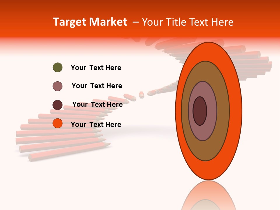 Staircase Color Pencils. 3D PowerPoint Template