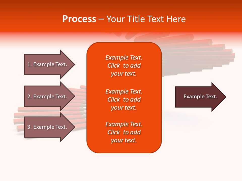 Staircase Color Pencils. 3D PowerPoint Template