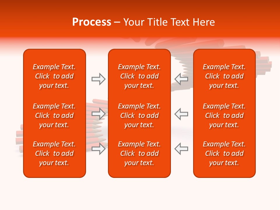 Staircase Color Pencils. 3D PowerPoint Template