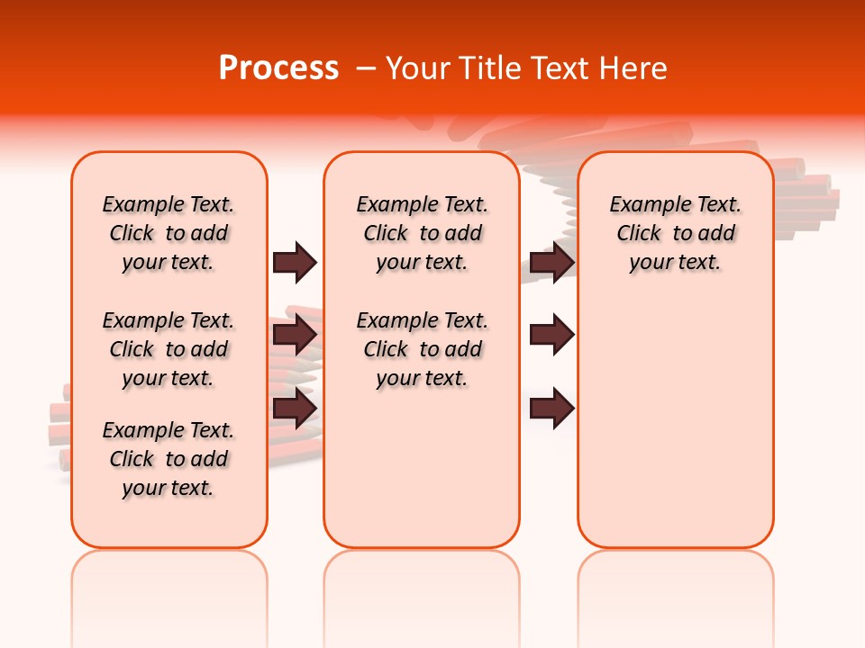 Staircase Color Pencils. 3D PowerPoint Template