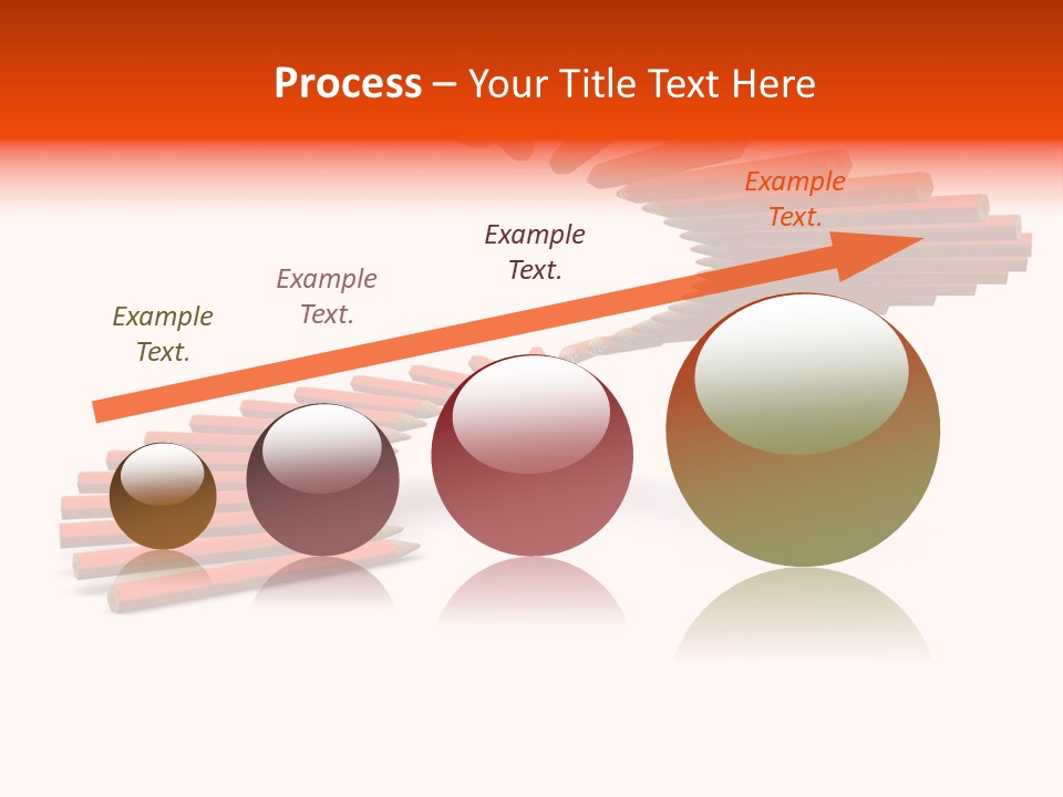 Staircase Color Pencils. 3D PowerPoint Template