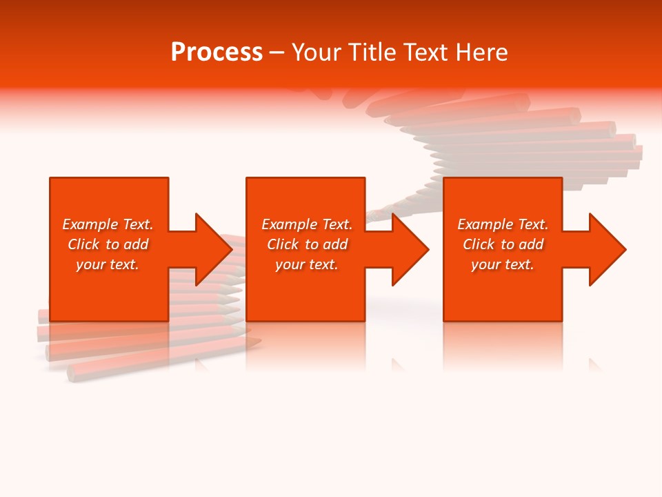 Staircase Color Pencils. 3D PowerPoint Template