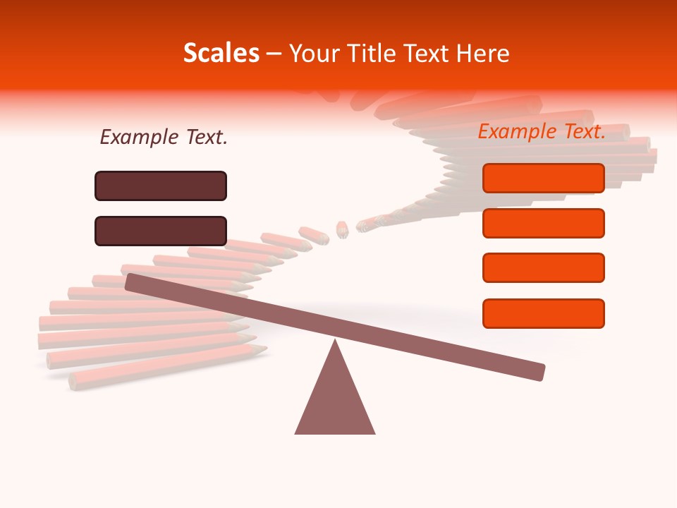 Staircase Color Pencils. 3D PowerPoint Template