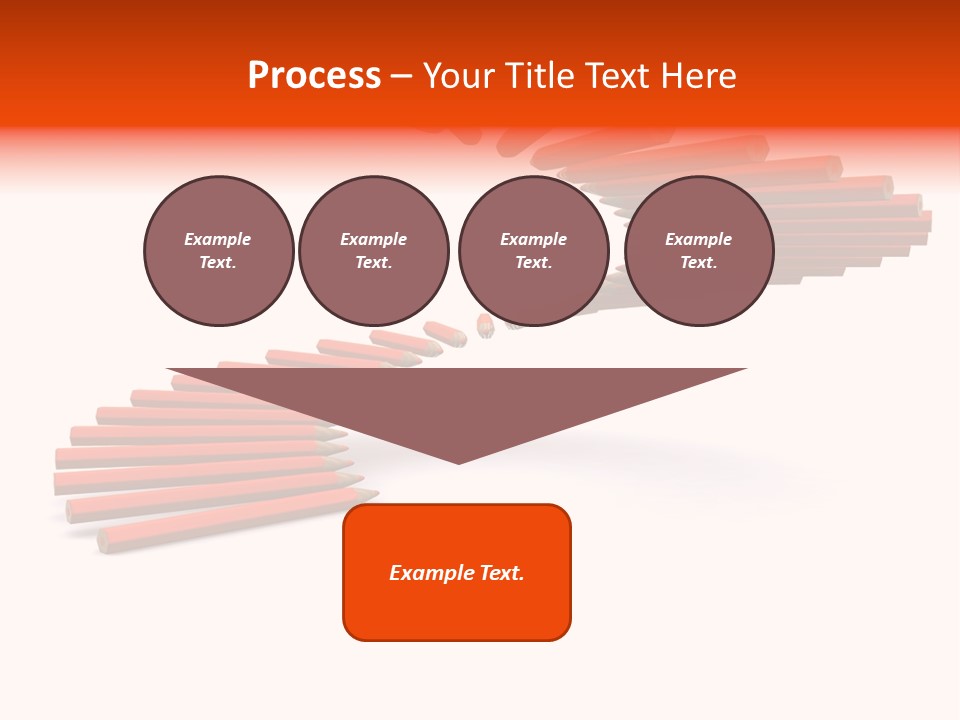 Staircase Color Pencils. 3D PowerPoint Template