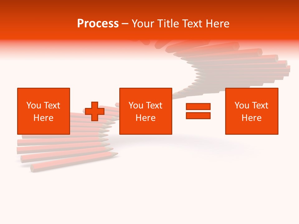 Staircase Color Pencils. 3D PowerPoint Template
