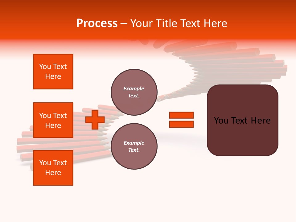 Staircase Color Pencils. 3D PowerPoint Template