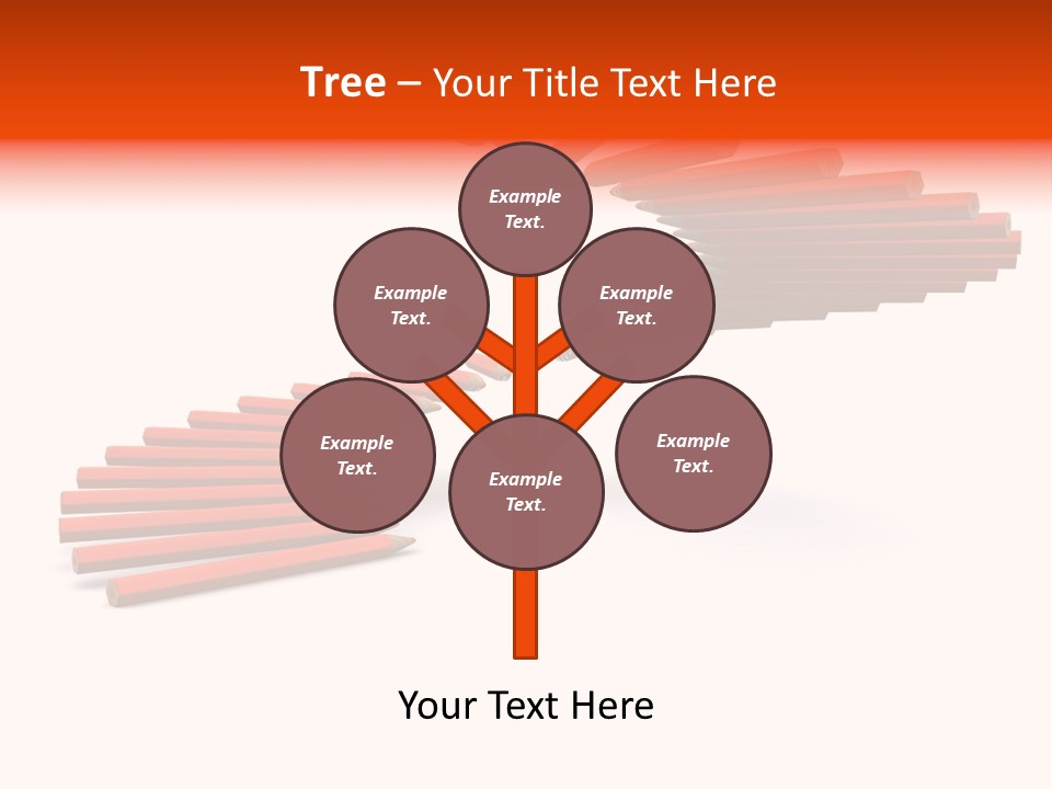 Staircase Color Pencils. 3D PowerPoint Template