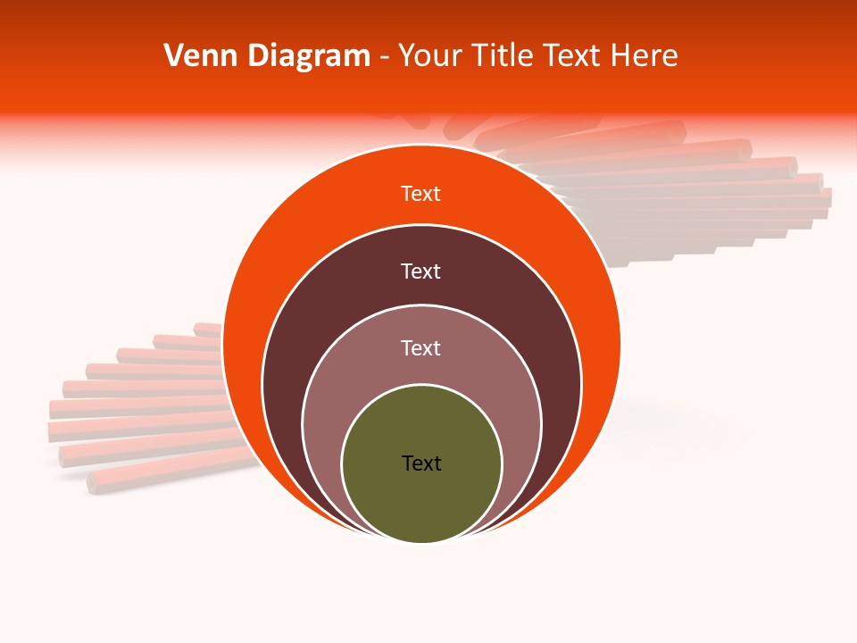 Staircase Color Pencils. 3D PowerPoint Template