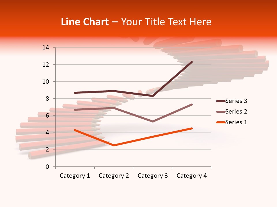 Staircase Color Pencils. 3D PowerPoint Template