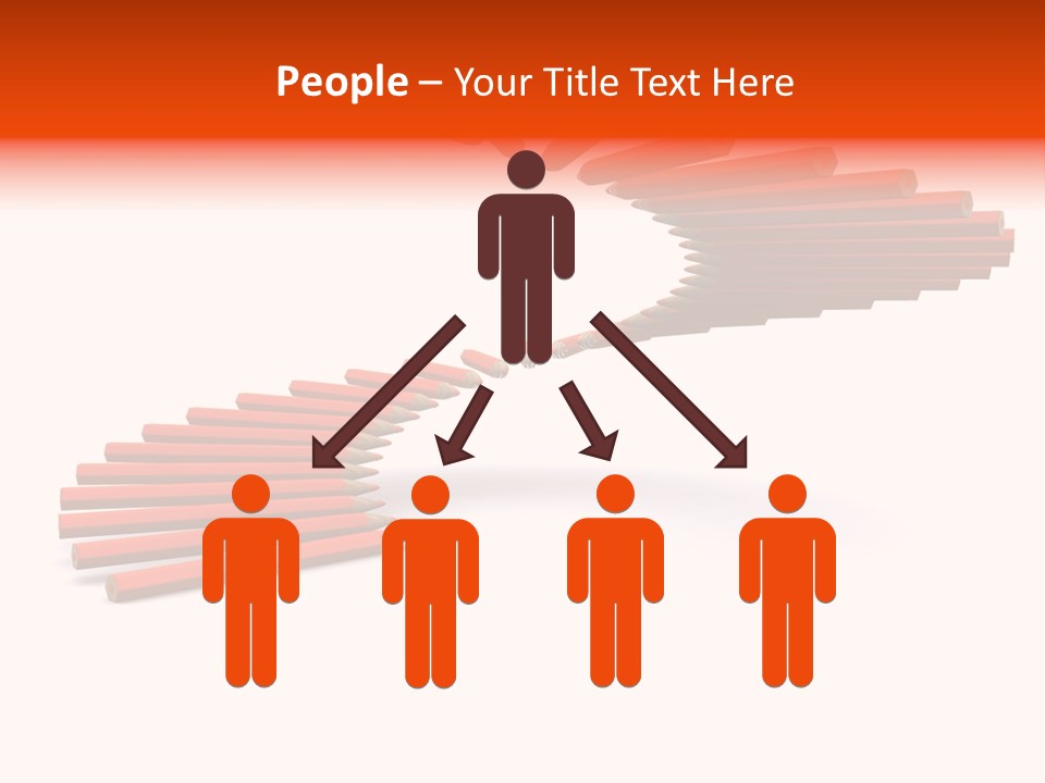 Staircase Color Pencils. 3D PowerPoint Template