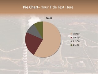 Power Plant And Coal Mine, Aerial View PowerPoint Template