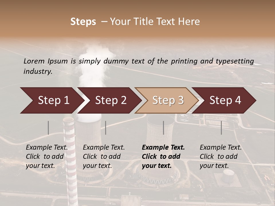 Power Plant And Coal Mine, Aerial View PowerPoint Template