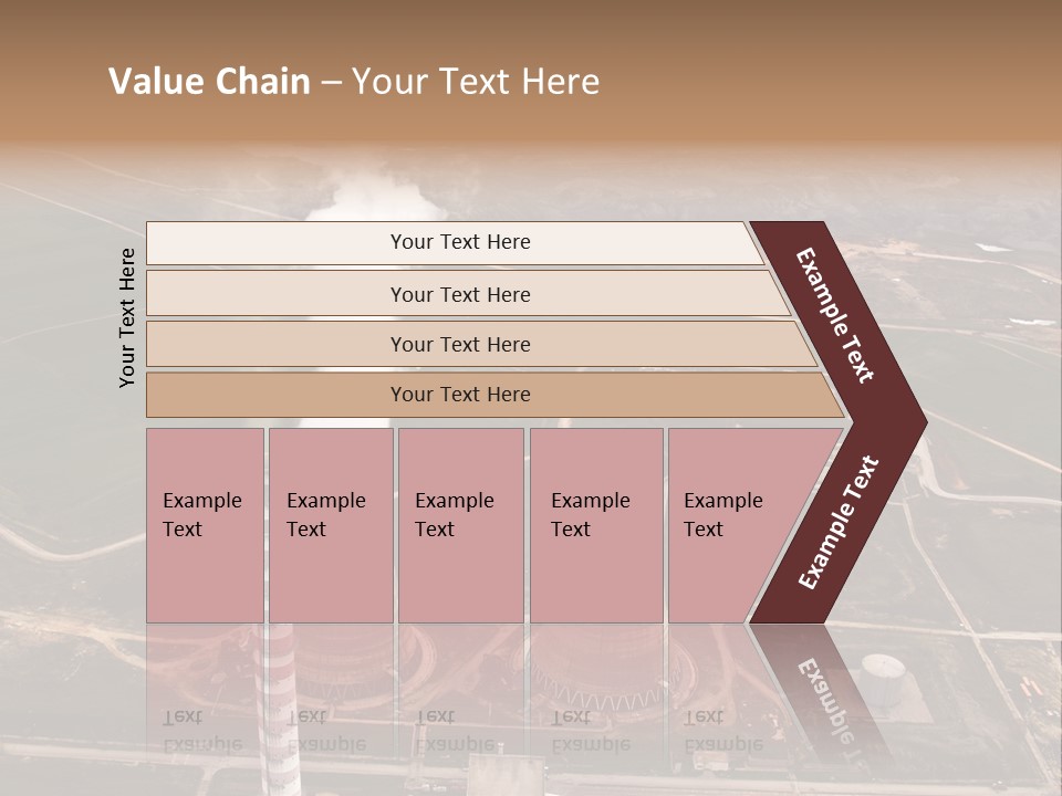 Power Plant And Coal Mine, Aerial View PowerPoint Template