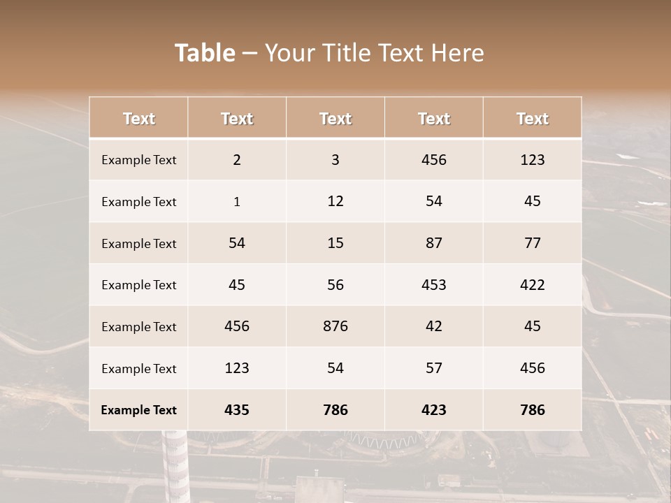 Power Plant And Coal Mine, Aerial View PowerPoint Template