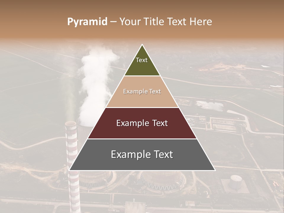Power Plant And Coal Mine, Aerial View PowerPoint Template