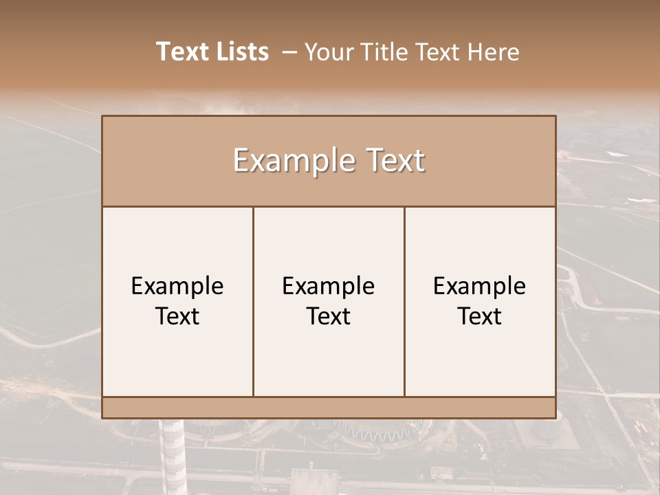 Power Plant And Coal Mine, Aerial View PowerPoint Template