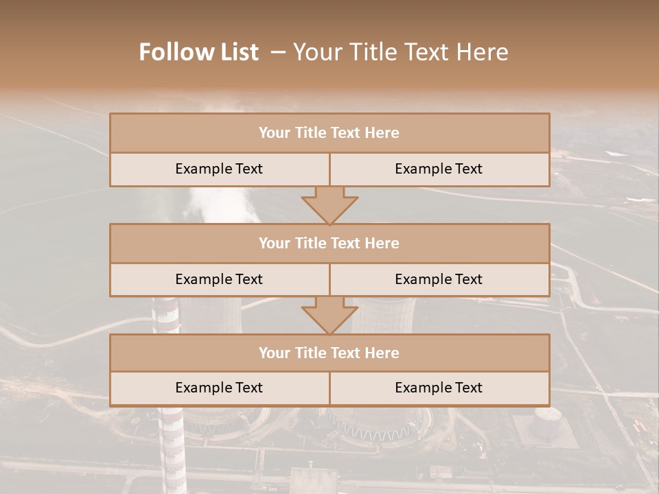 Power Plant And Coal Mine, Aerial View PowerPoint Template